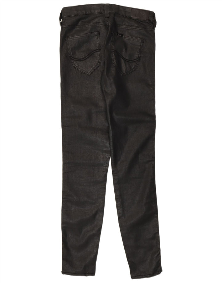 Lee Damen gewachste Jegging-Hose W28 L29 schwarze Baumwolle