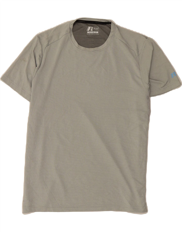RUSSELL ATHLETIC Mens T-Shirt Top XL Grey Polyester Vintage Russell Athletic and Second-Hand Russell Athletic from Messina Hembry 