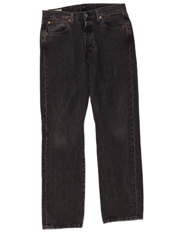 LEVI'S Herren 501 Straight Jeans W32 L32 Graue Baumwolle