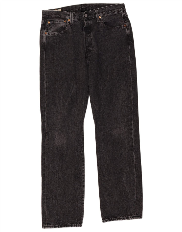 LEVI'S Herren 501 Straight Jeans W32 L32 Graue Baumwolle