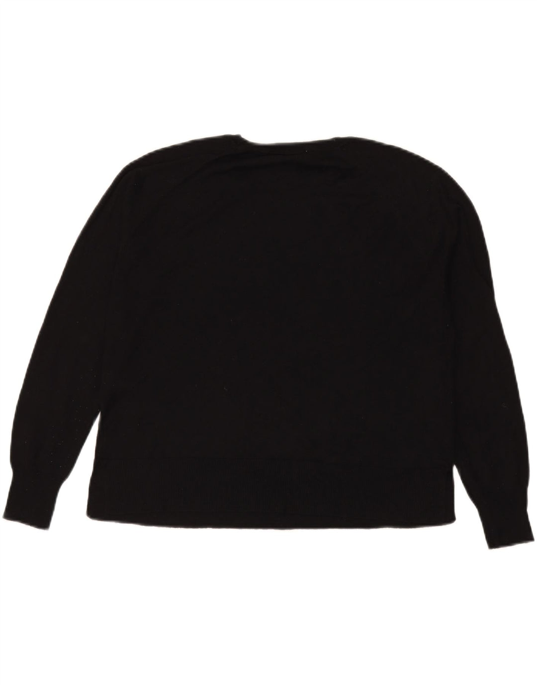 Zara Damen Crop Crew Neck Pullover Pullover UK 14 Mittelschwarze Viskose