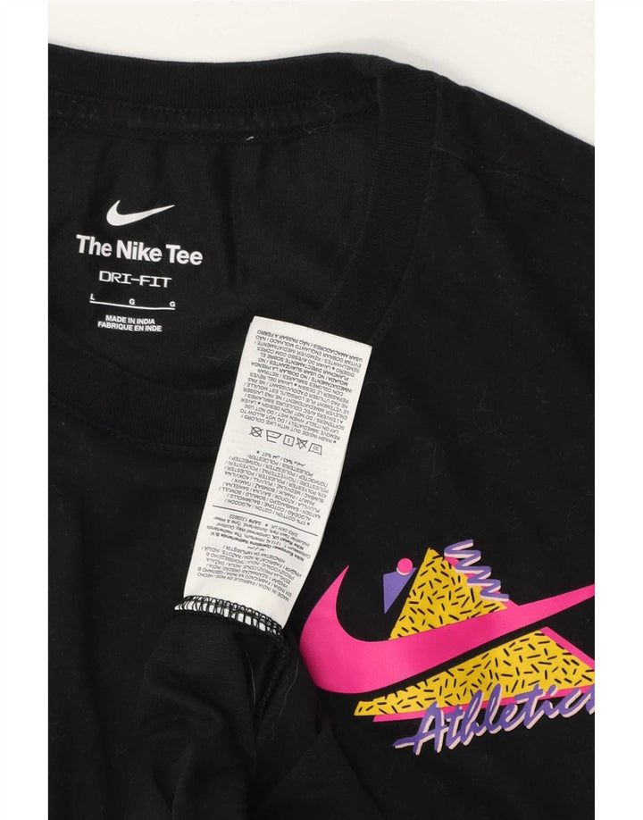 Nike Herren-T-Shirt mit Grafik, groß, aus schwarzer Baumwolle