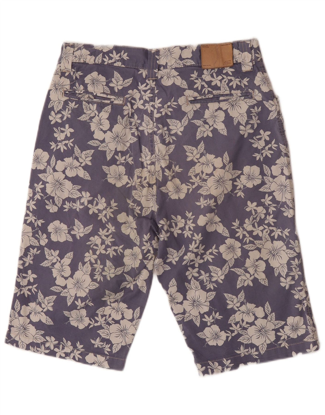 Jeckerson Herren-Bermudashorts W31 Mittelblaue geblümte Baumwolle