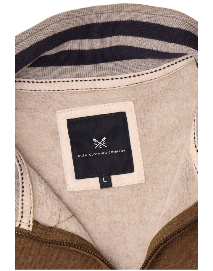 Crew Clothing Herren-Trainingsanzug-Top-Jacke, große braune Baumwolle