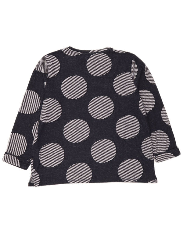 Marks & Spencer Damen-Top, 3/4-Ärmel, UK-Größe 44, Größe L, marineblau, gepunktet