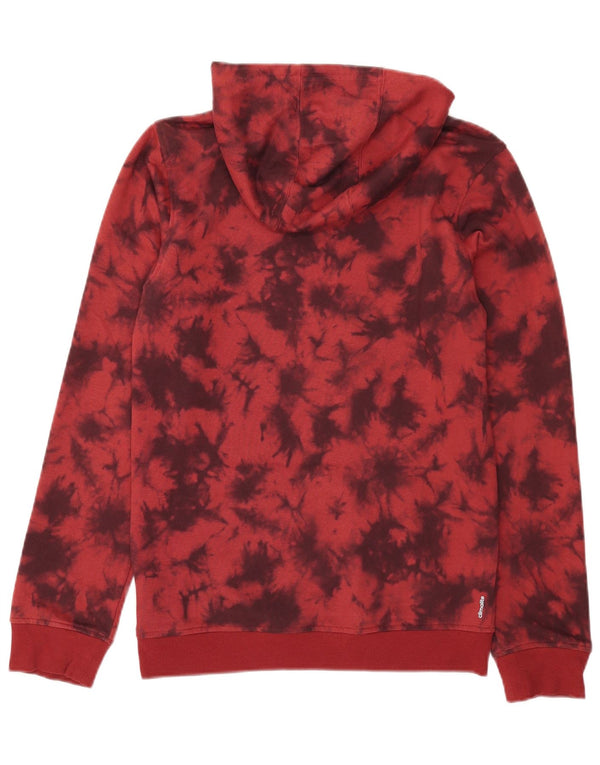 Adidas Herren Climalite Hoodie Pullover XS Red Tie Dye Baumwolle