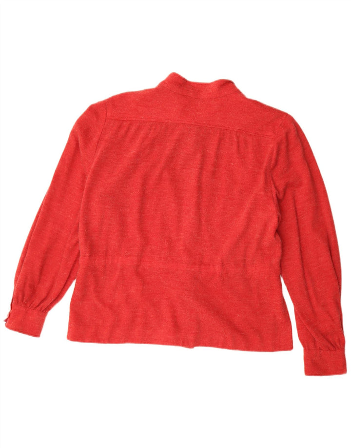 Vintage Damen Bomberjacke UK 16 Groß Rot
