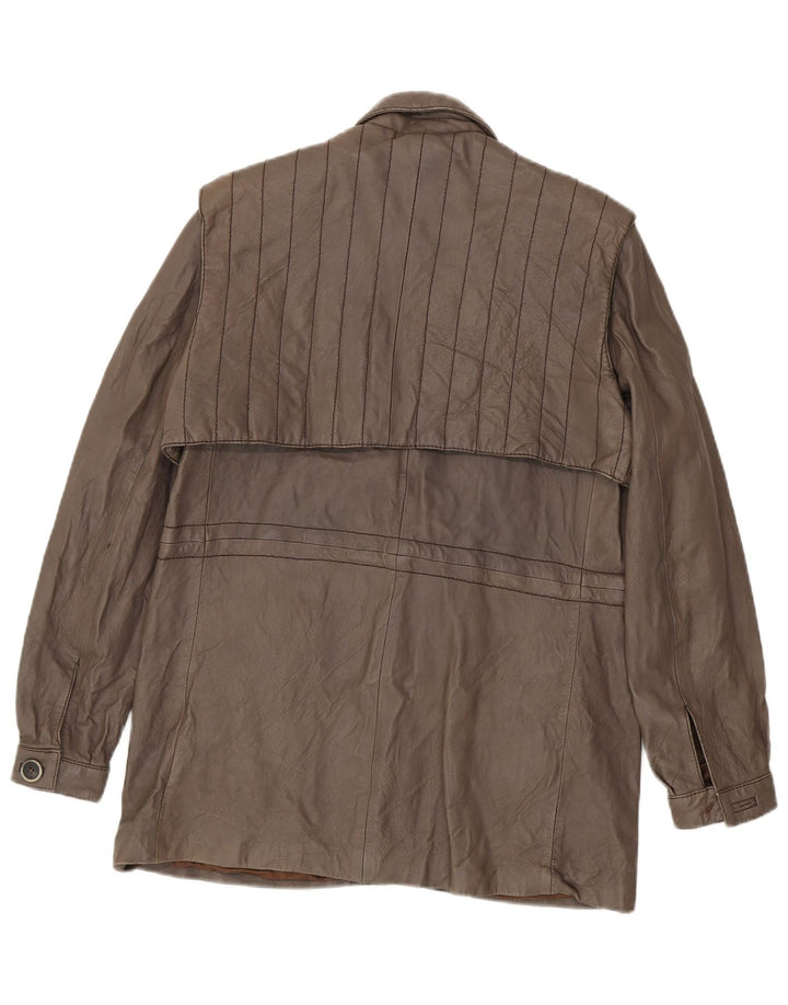 Vintage Damen Lederjacke IT 48 XL Braun