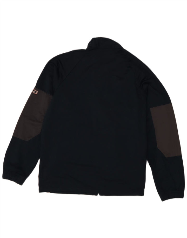 Brugi Herren-Trainingsanzug-Oberteil, mittleres marineblaues Farbblock-Polyester