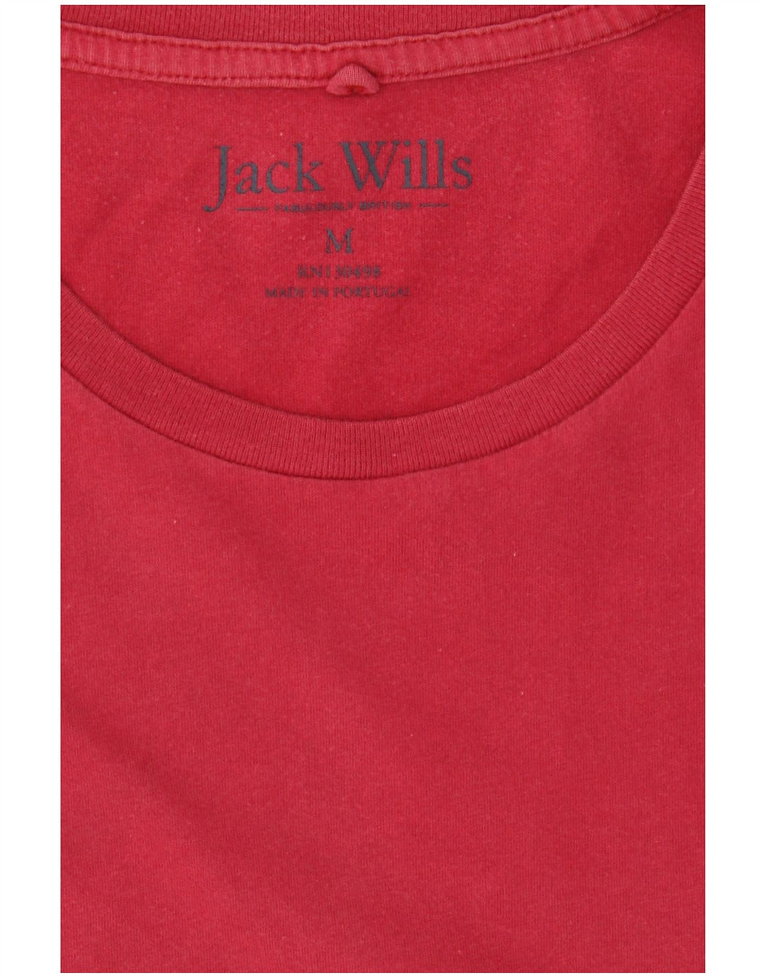 JACK WILLS Herren T-Shirt Top Mittelrote Baumwolle