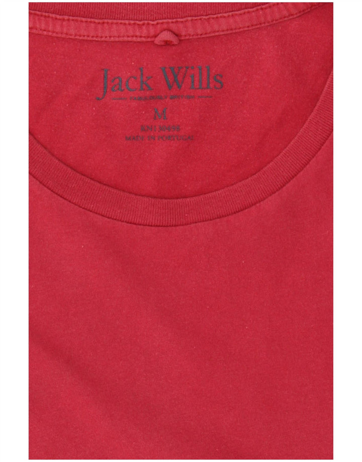 JACK WILLS Herren T-Shirt Top Mittelrote Baumwolle
