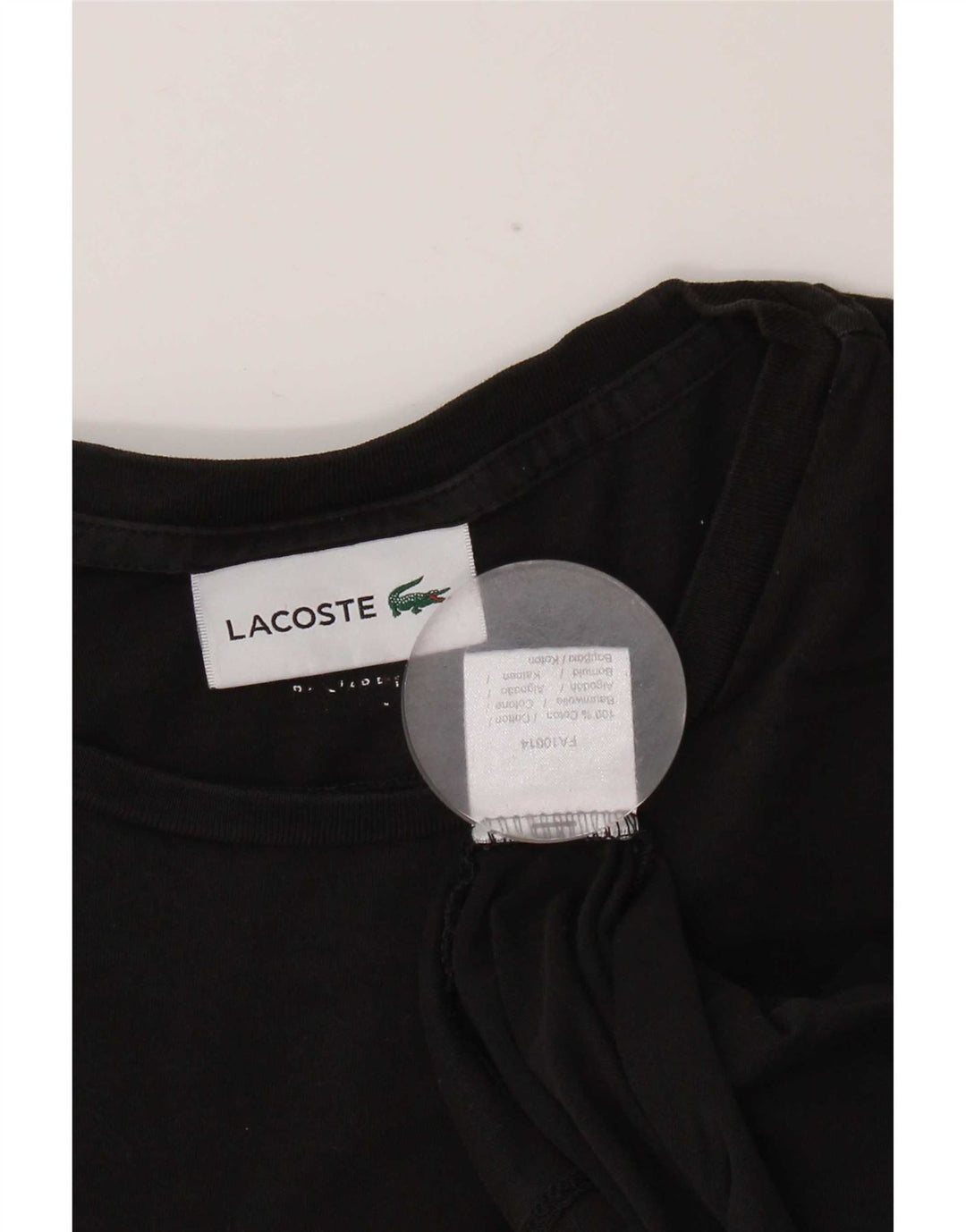 Lacoste Herren T-Shirt Top Mittelschwarze Baumwolle