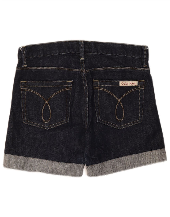 Calvin Klein Damen-Jeansshorts mit weitem Bein, W28, mittleres Marineblau