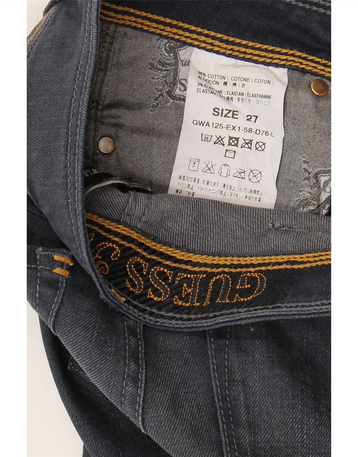 Guess Bootcut-Jeans für Damen, W27, L29, marineblaue Baumwolle