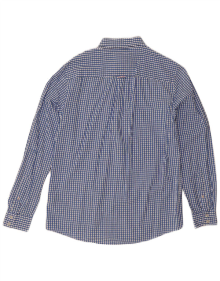 Crew Clothing Herren-Hemd mit klassischer Passform, klein, blau, Gingham-Baumwolle