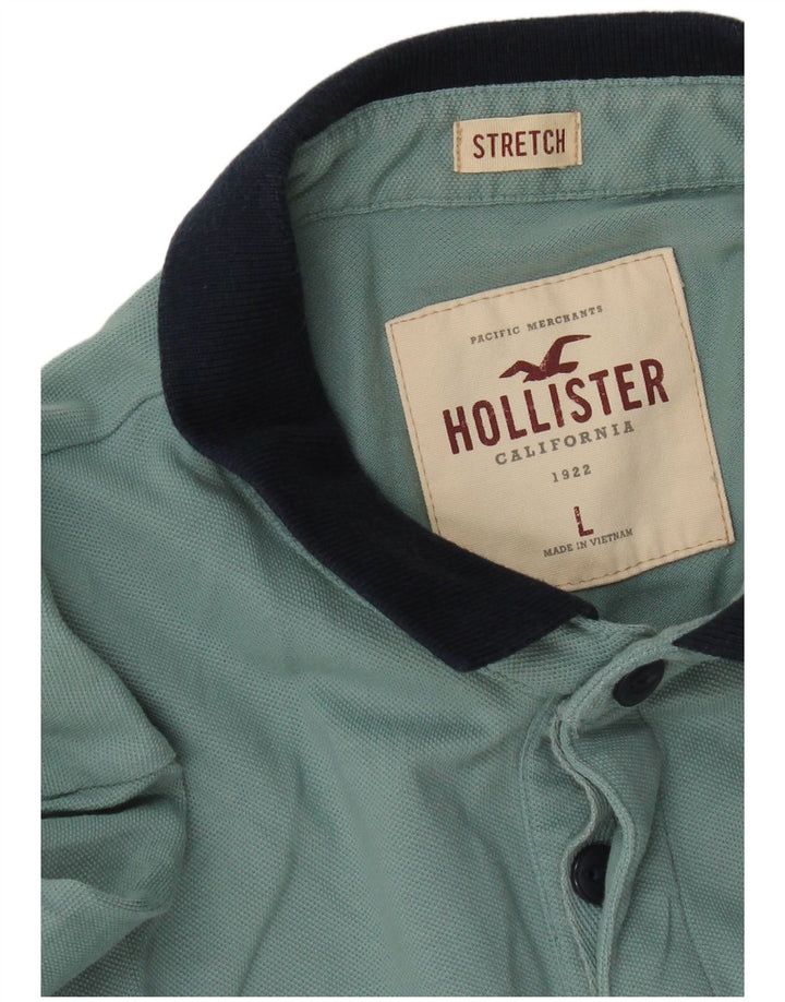 HOLLISTER Mens Polo Shirt Large Green