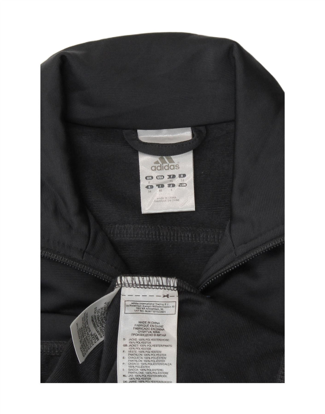 Adidas Damen-Trainingsanzugoberteil mit normaler Passform, UK 8, Größe S, grau, Polyester