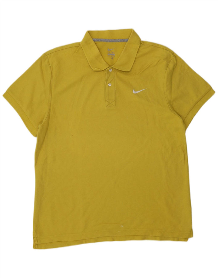 NIKE Herren-Poloshirt aus mittelgelber Baumwolle