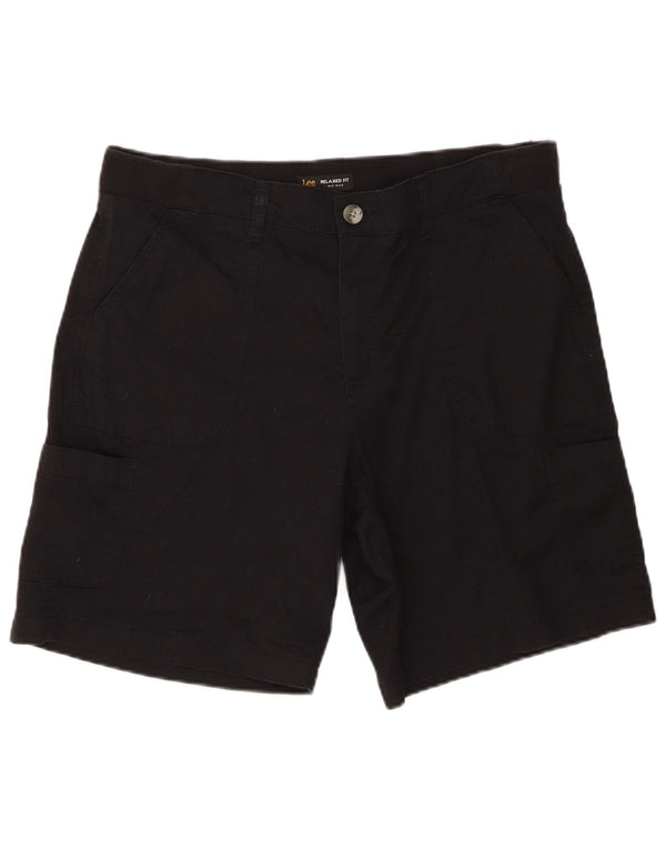 Lee Damen-Cargoshorts mit mittlerer Leibhöhe und entspannter Passform, US 14, XL, W38, schwarze Baumwolle