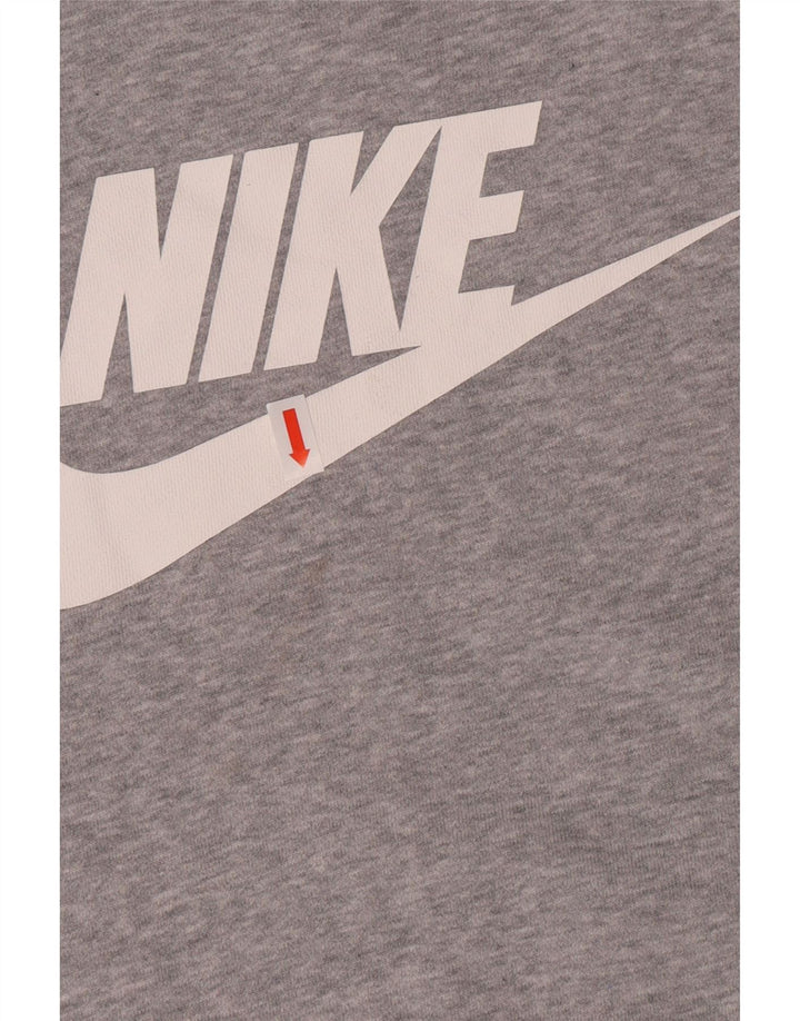 Nike Womens Graphic Sweatshirt Pullover UK 10 Small Grau gefleckte Baumwolle