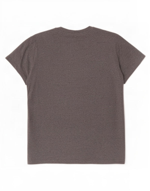 Superdry Herren Grafik-T-Shirt-Oberteil aus mittelgrau gesprenkelter Baumwolle