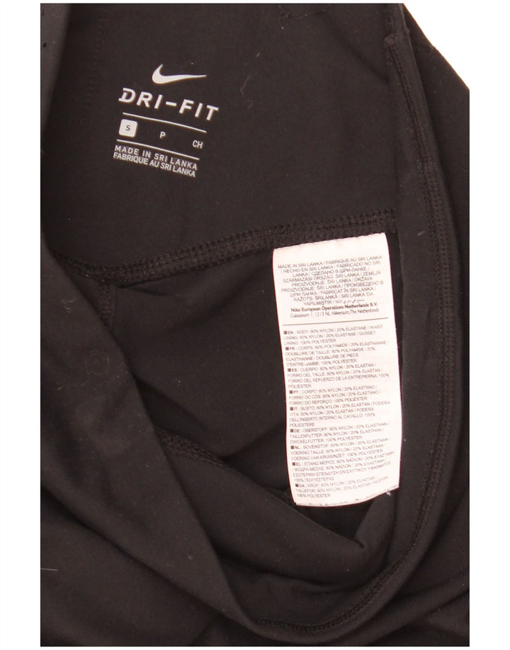 Nike Damen Dri Fit Leggings UK 8 Small Schwarz Nylon