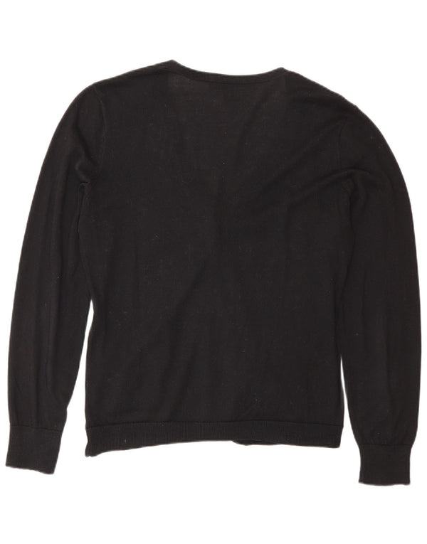 Ralph Lauren Damen-Cardigan-Pullover UK 10 Small Schwarz