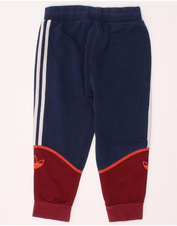 Adidas Jungen-Trainingshose, Jogginghose, 3–4 Jahre, Marineblau, Farbblock