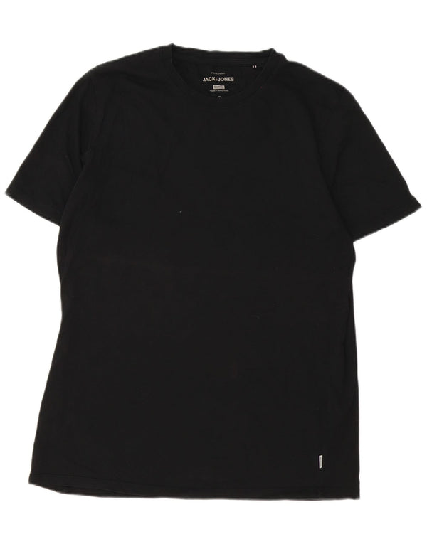 Jack & Jones Herren Slim Fit T-Shirt Top XL Schwarz Baumwolle