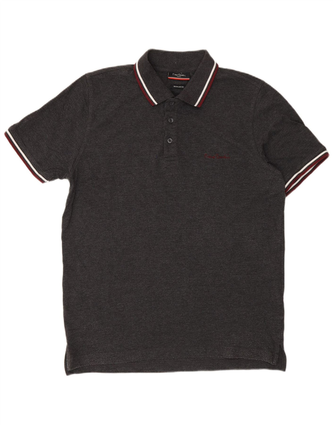 Pierre Cardin Herren-Poloshirt mit normaler Passform, mittelgrau, Baumwolle, klassisch