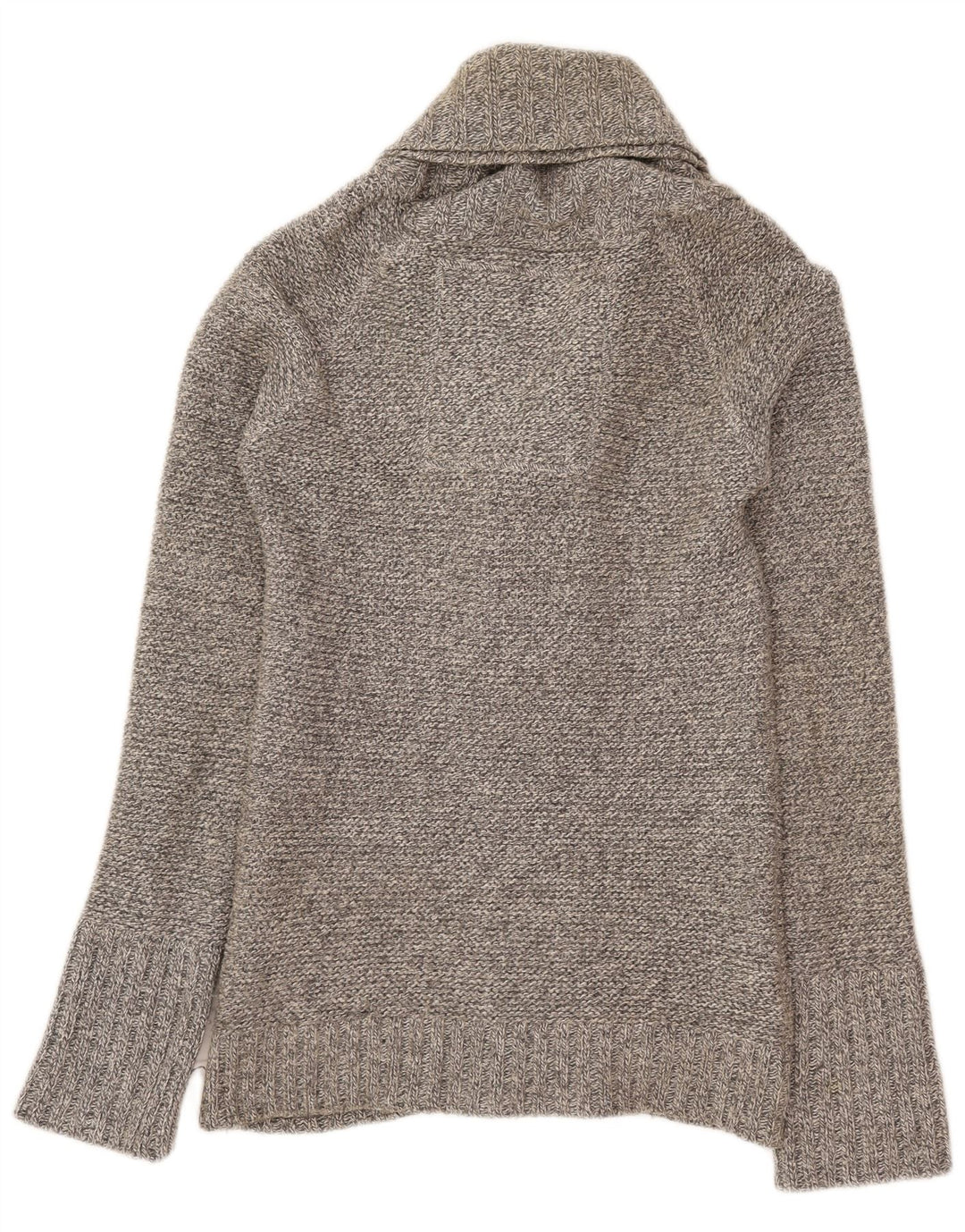 Superdry Herren-Cardigan-Pullover aus mittelgrauer Baumwolle