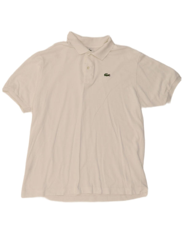 LACOSTE Herren-Poloshirt, Größe 6 XL, weiße Baumwolle