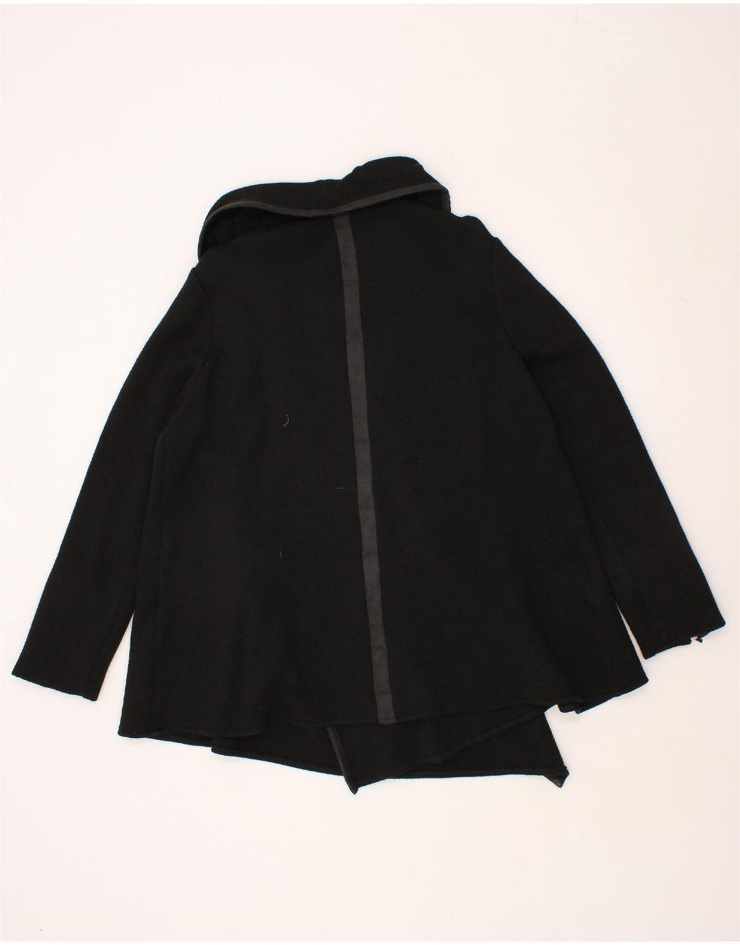 EVALINKA Womens Asymmetric Open Cardigan Sweater US 3 Small Black Acrylic Vintage Evalinka and Second-Hand Evalinka from Messina Hembry 