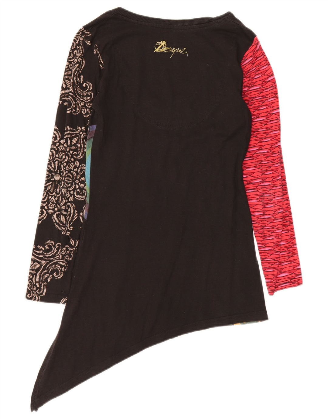 DESIGUAL Grafik-Tunika-Oberteil für Damen, UK 10, Größe S, mehrfarbig, mit Blumenmuster