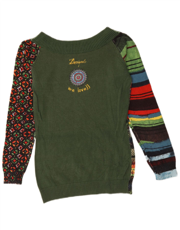 Desigual Damen-Pullover mit U-Boot-Ausschnitt, Gr. 14, mittelmehrfarbig