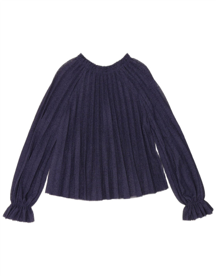 Langärmliges, übergroßes Blusenoberteil für Damen von Zara, Größe S, Marineblau