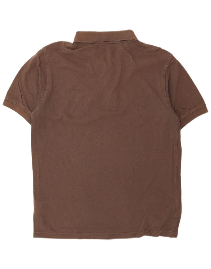JACK WOLFSKIN Herren Poloshirt UK 36/38 Mittelbraune Baumwolle
