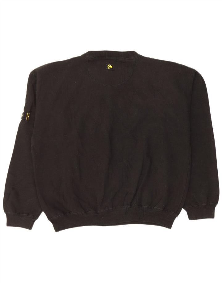 Dunlop Herren Grafik-Sweatshirt-Pullover XL aus schwarzer Baumwolle