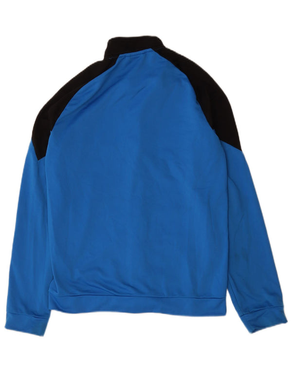 Puma Jungen Grafik-Trainingsanzug-Top-Jacke, 15–16 Jahre, blaues Farbblockdesign