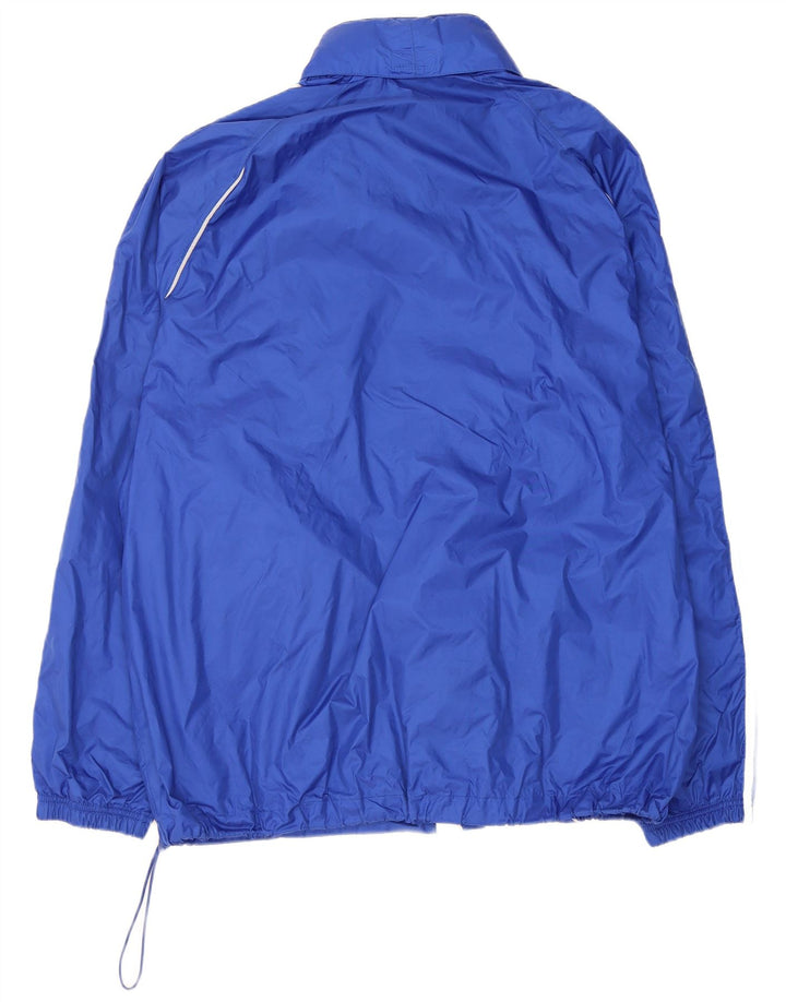 Adidas Herren Regenjacke mit Kapuze UK 42 XL Blau Polyamid