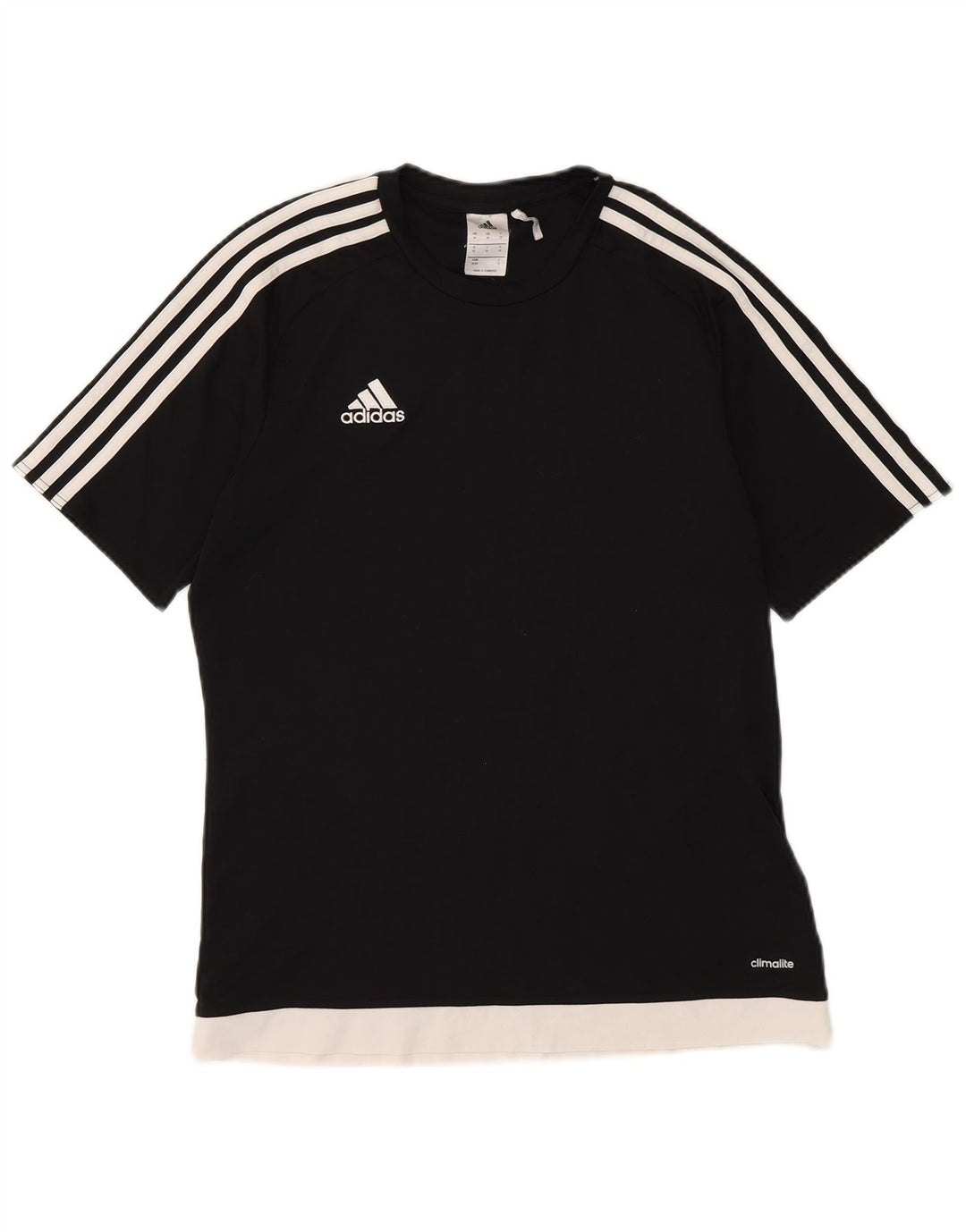 Adidas Herren Climalite T-Shirt Top Medium Schwarz Colourblock Polyester