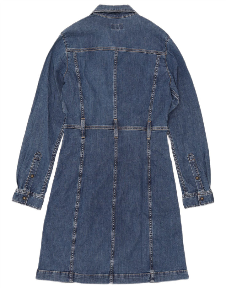 PEPE JEANS Langarm-Jeanskleid für Damen, UK 12, mittelblaue Baumwolle
