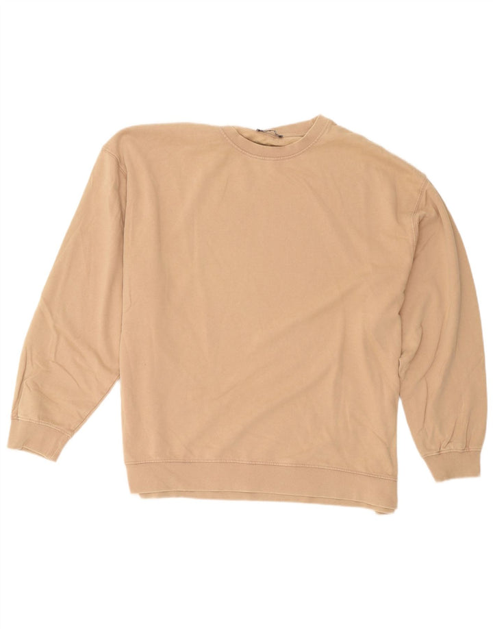 Übergroßer Sweatshirt-Pullover für Damen von Zara, Gr. 14, Größe L, Beige
