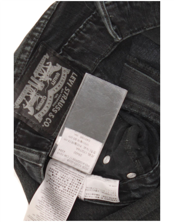 Levi's Herren-Jeansshorts W29 Small aus schwarzer Baumwolle