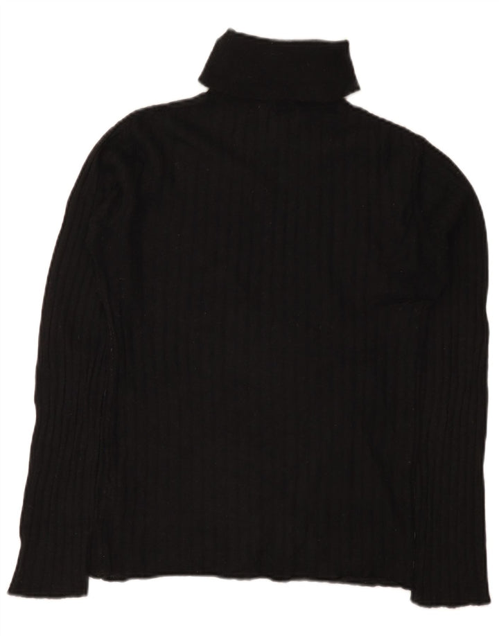 Zara Damen-Pullover mit Rollkragen, UK 12, Mittelschwarzes Nylon