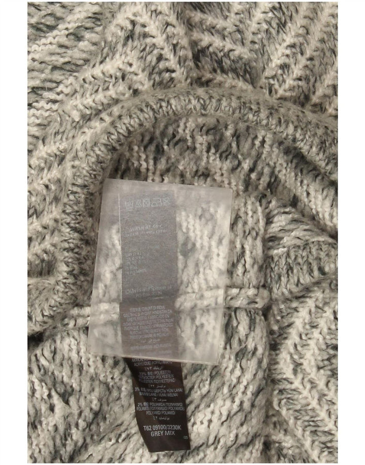 Marks & Spencer Damen Longline-Cardigan-Pullover UK 14 Mittelgrauer Chevron