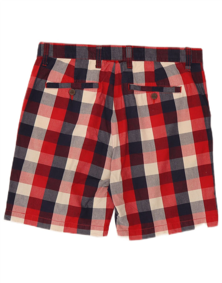 Zara Herren Chinoshorts EU 42 Large W32 Red Gingham