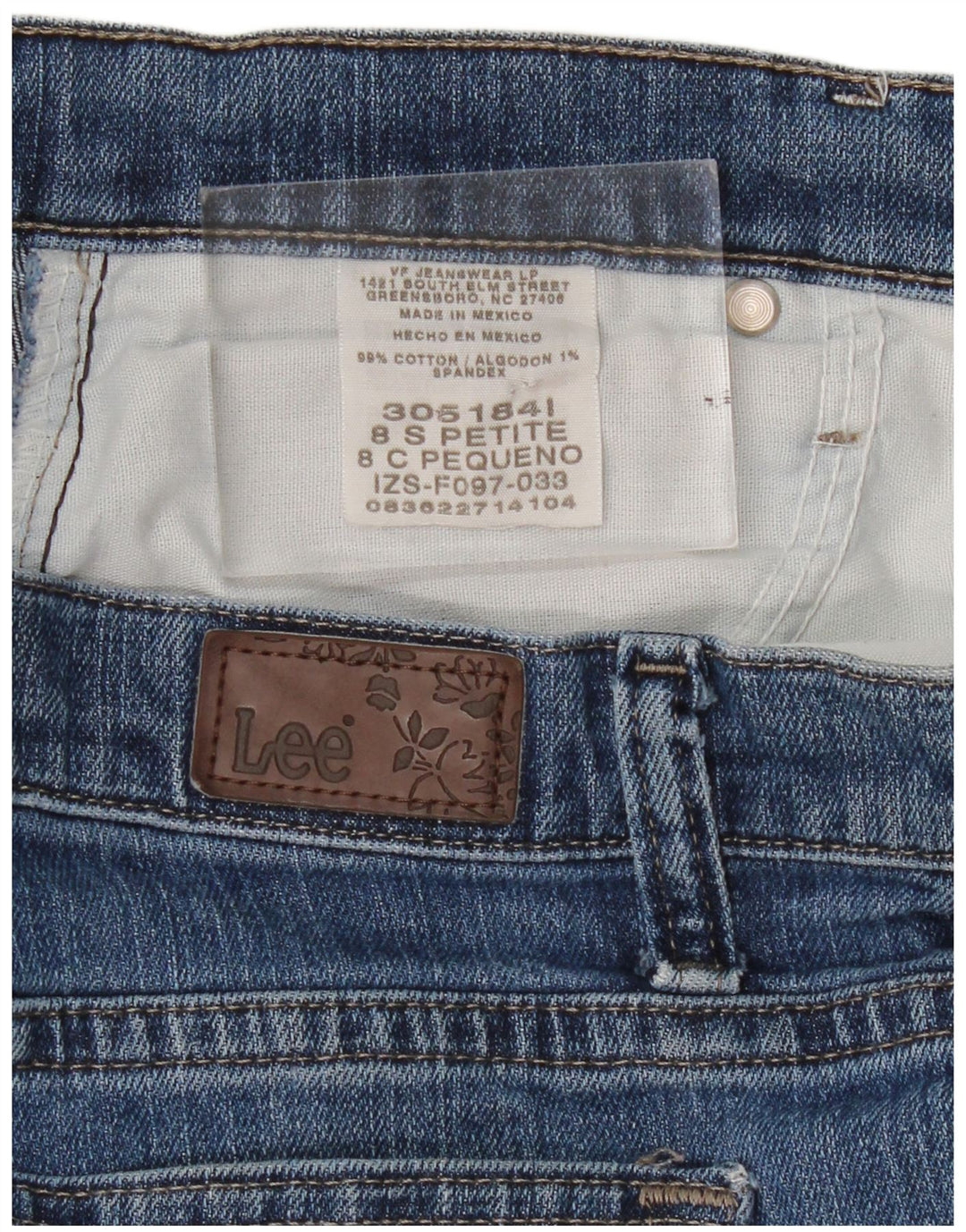 LEE Damen Petite Relaxed Fit Straight Jeans US 8 Medium W30 L27 Blau
