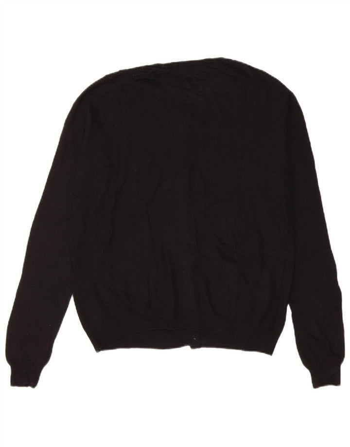 Zara Damen-Cardigan-Pullover UK 14 Mittelschwarzes Nylon