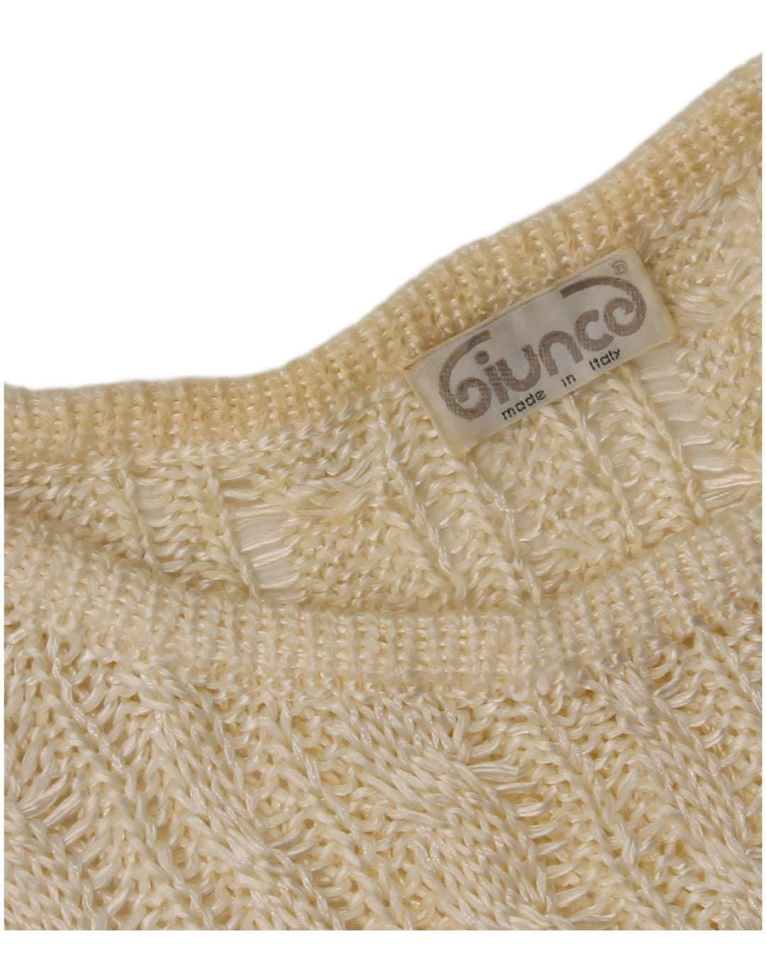 Giunco Damen-Pullover mit Rundhalsausschnitt, Gr. 14, Mittel, gebrochenes Weiß